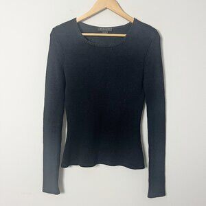 Harold Silk Cotton Black Sweater Small